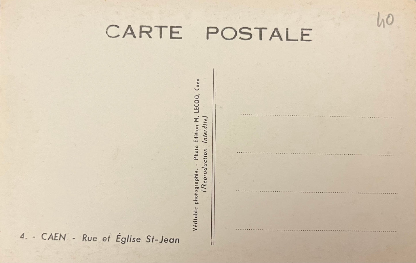 CPA FR14 Caen - Rue et Église Saint-Jean