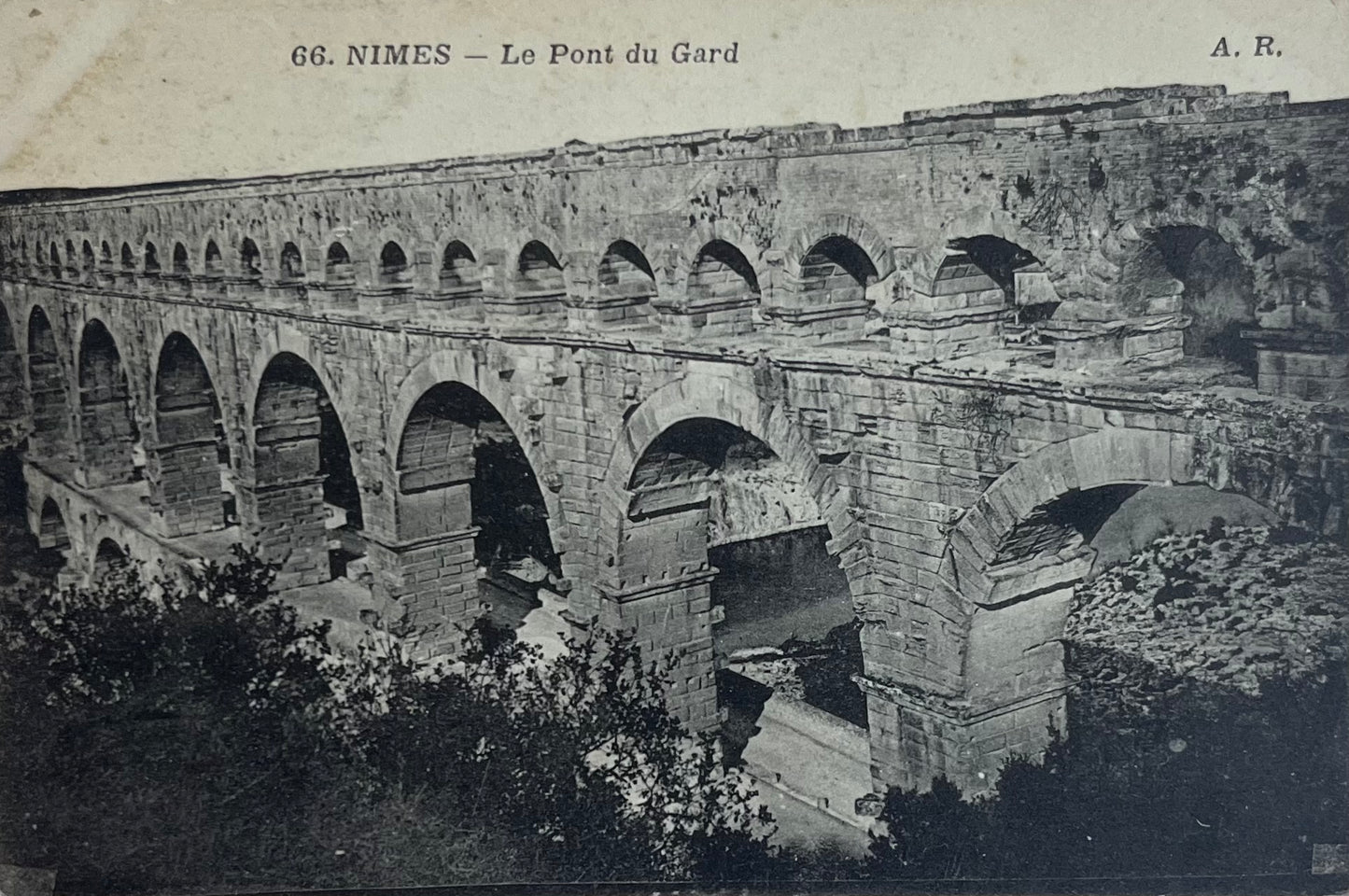 CPA FR30 Nimes - Le Pont du Gard AR