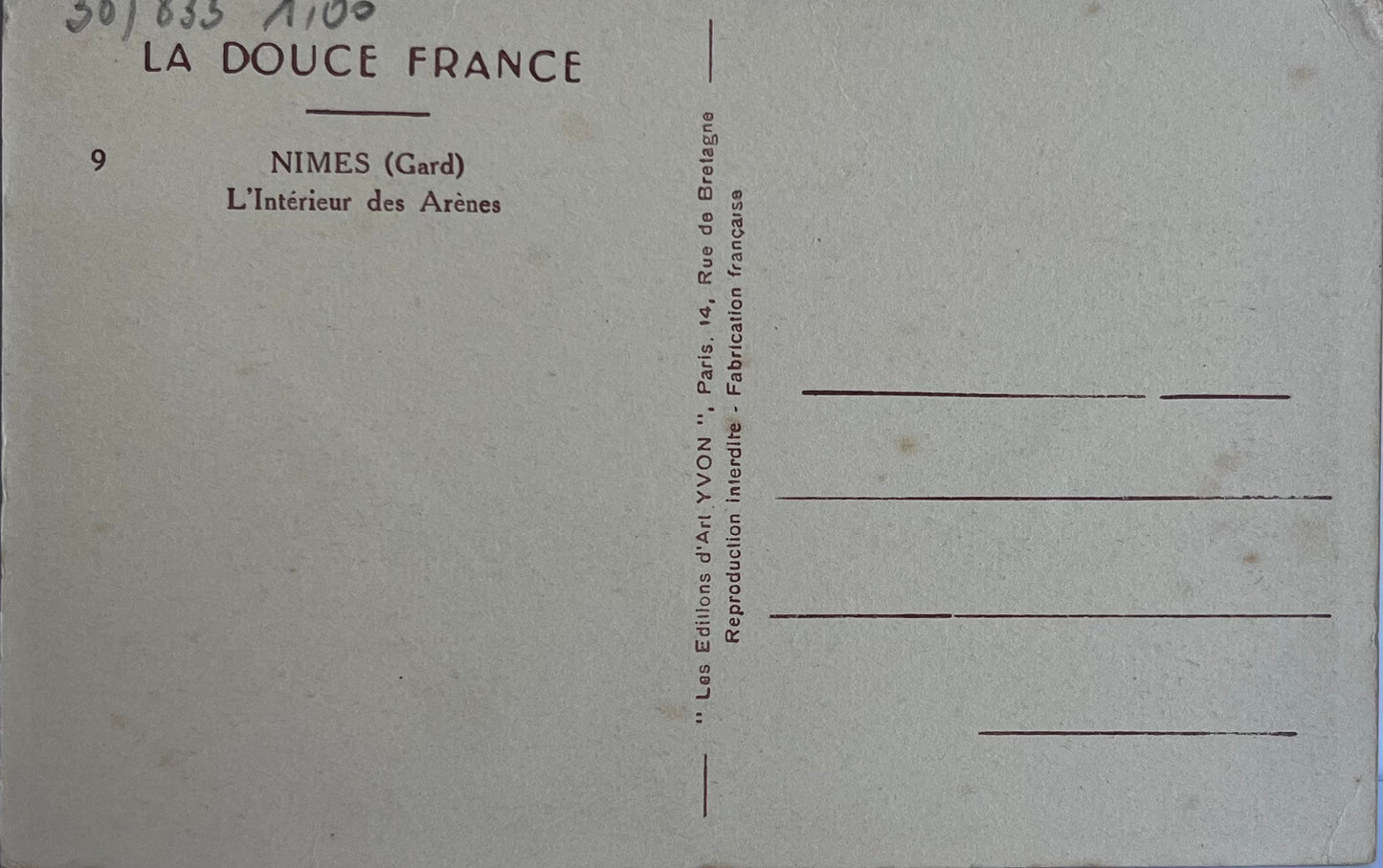 CPA FR30 Nimes (Gard) - L'Intérieur des Arènes