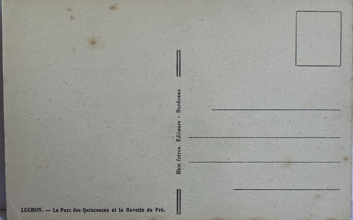 CPA FR31 Luchon - Le Parc des Quinconces et la Buvette du Pré