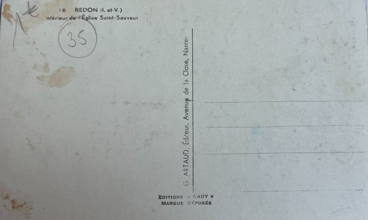 CPA FR35 Redon - Intérieur de l'Eglise Saint-Sauveur