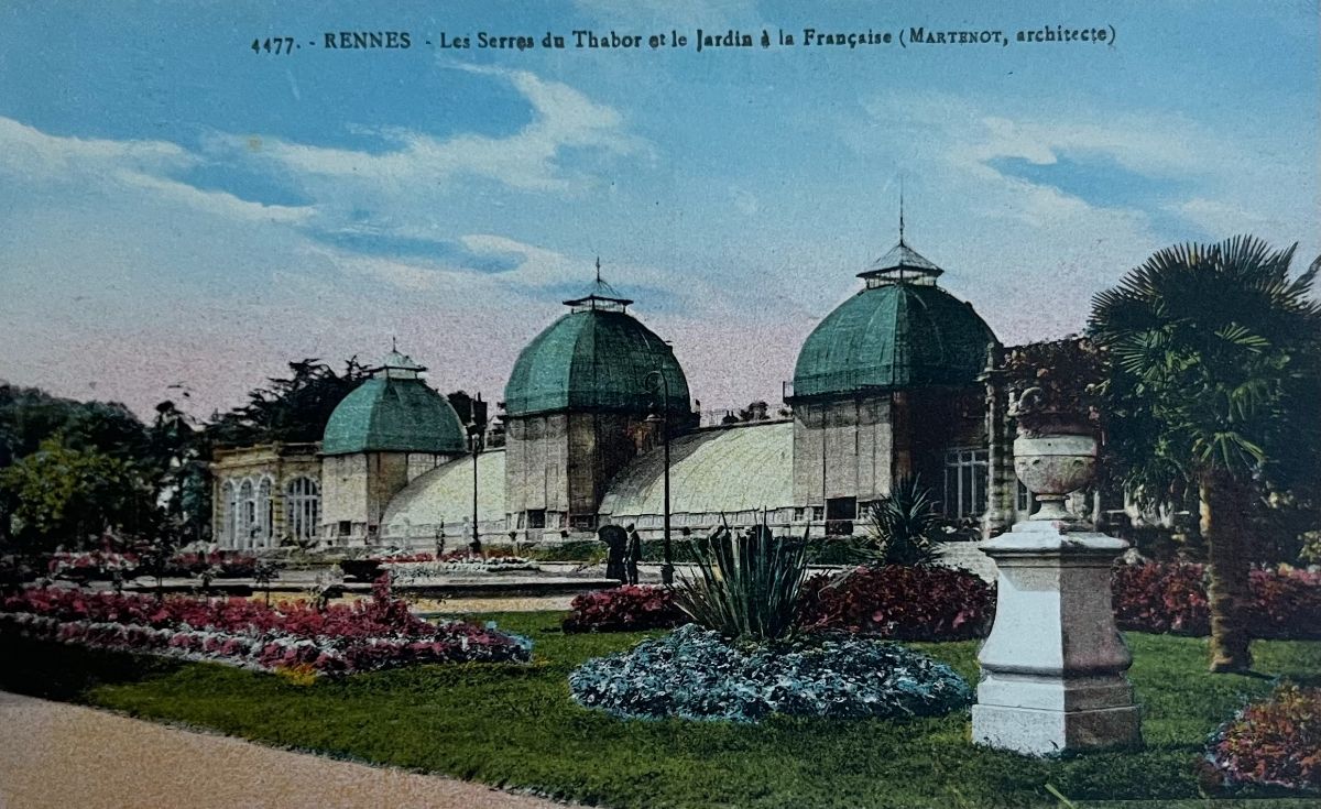 CPA FR35 Rennes - Les Serres du Thabor et le Jardin à la Française (Martenot, architecte)