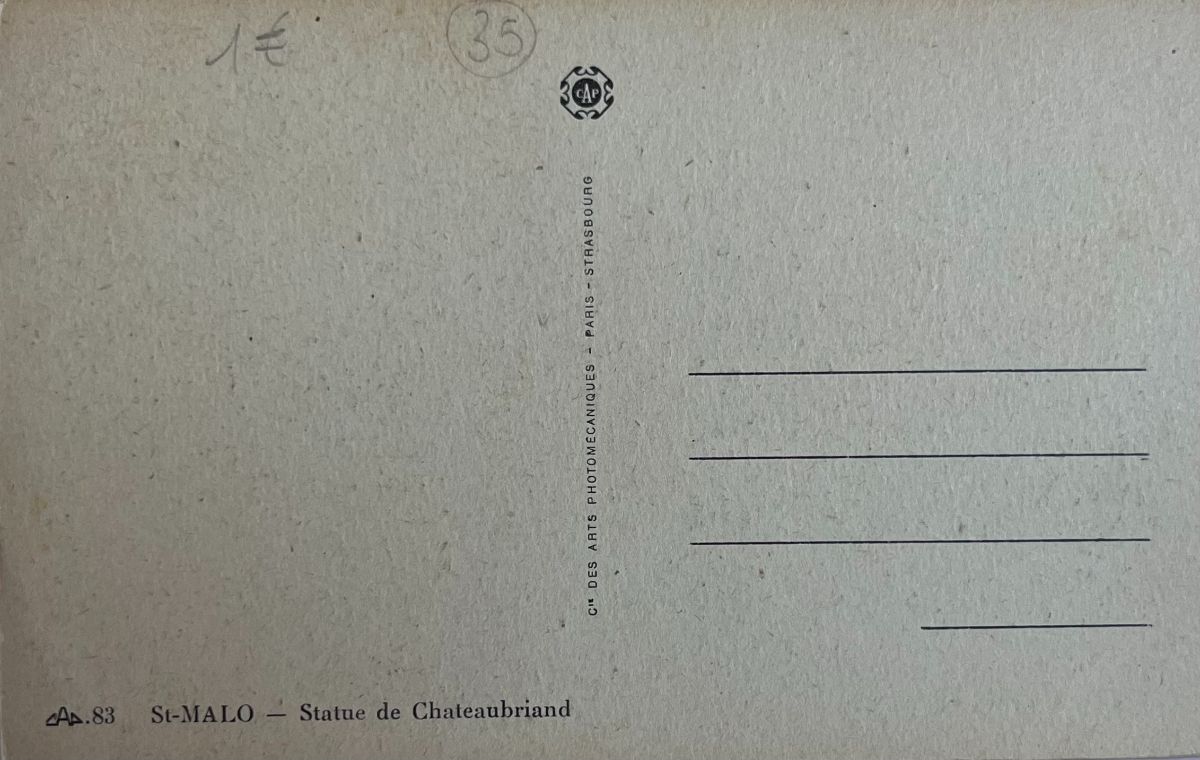 CPA FR35 St-Malo - Statue de Chateaubriand