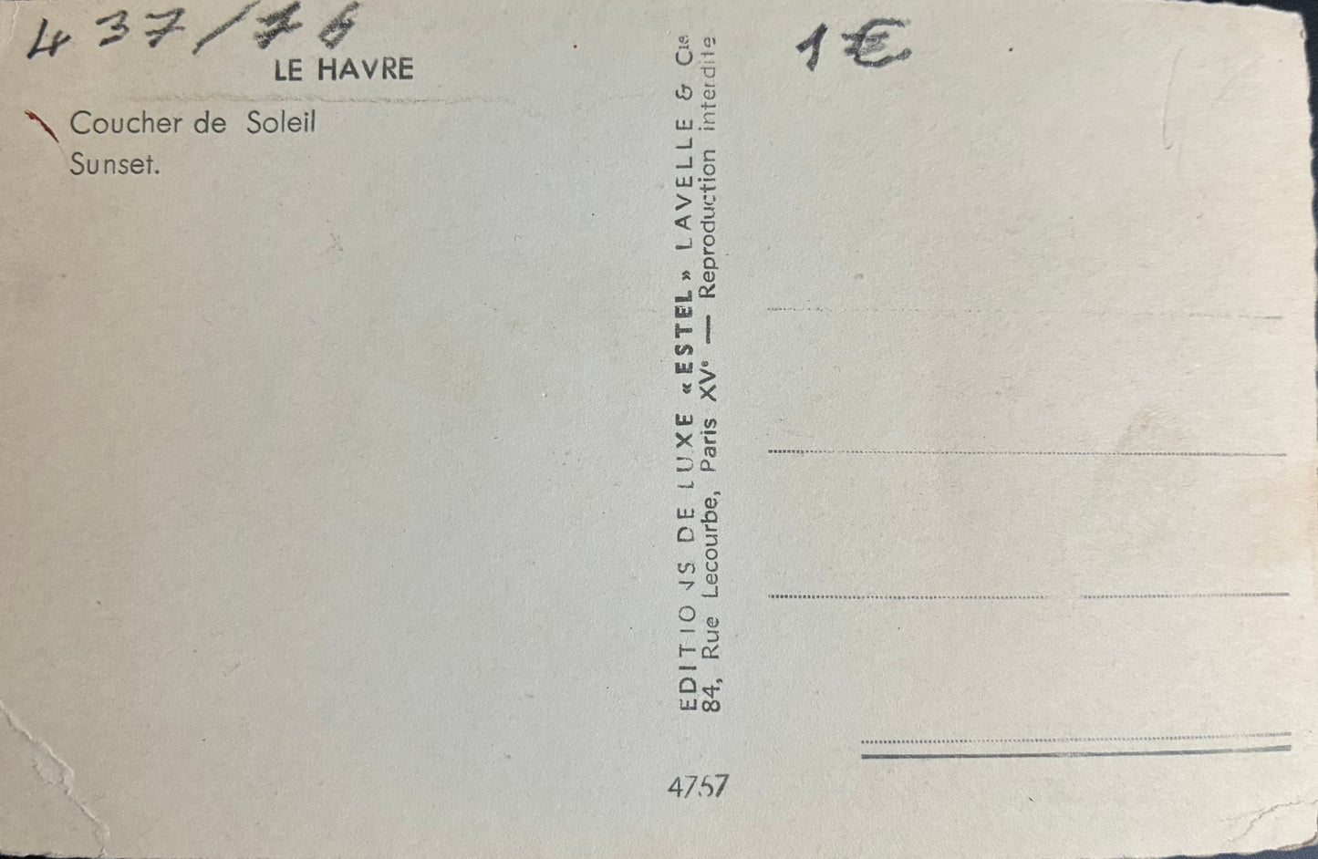 CPA FR76 Le Havre - Coucher de Soleil