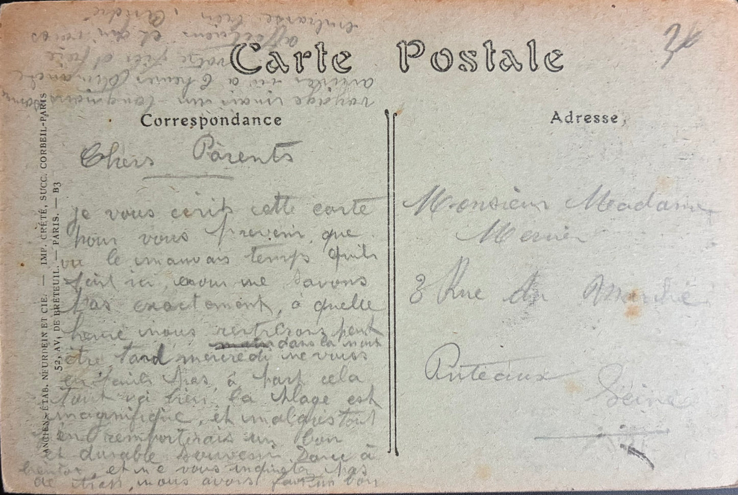 CPA FR76 Le Havre - La Jetée un Jour de Tempête