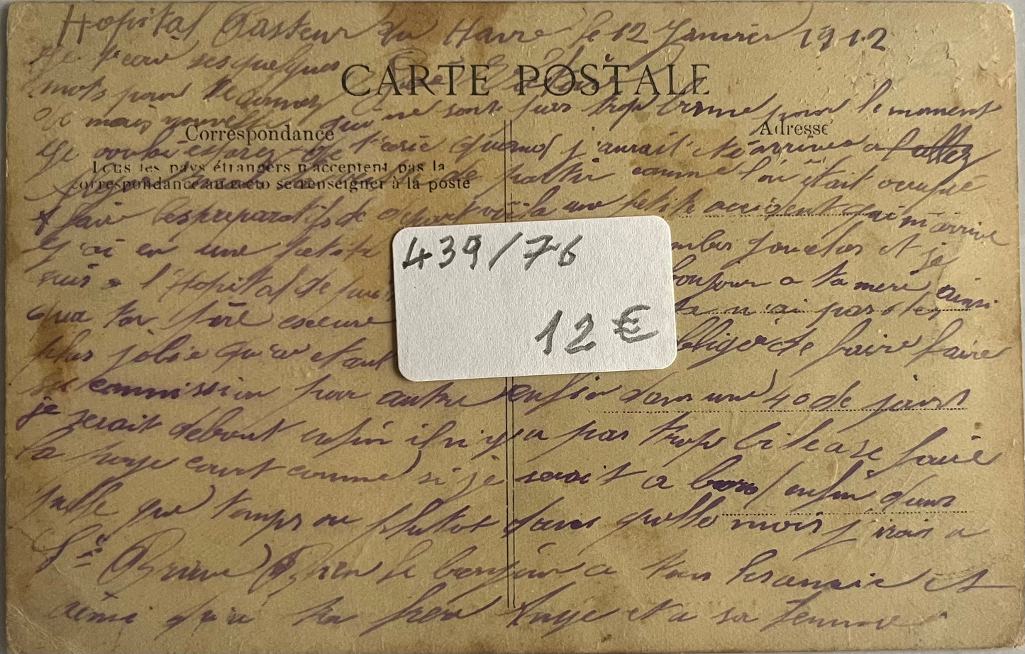 CPA FR76 Le Havre - La Voiture aux Chèvres, au square Saint-Roch verso