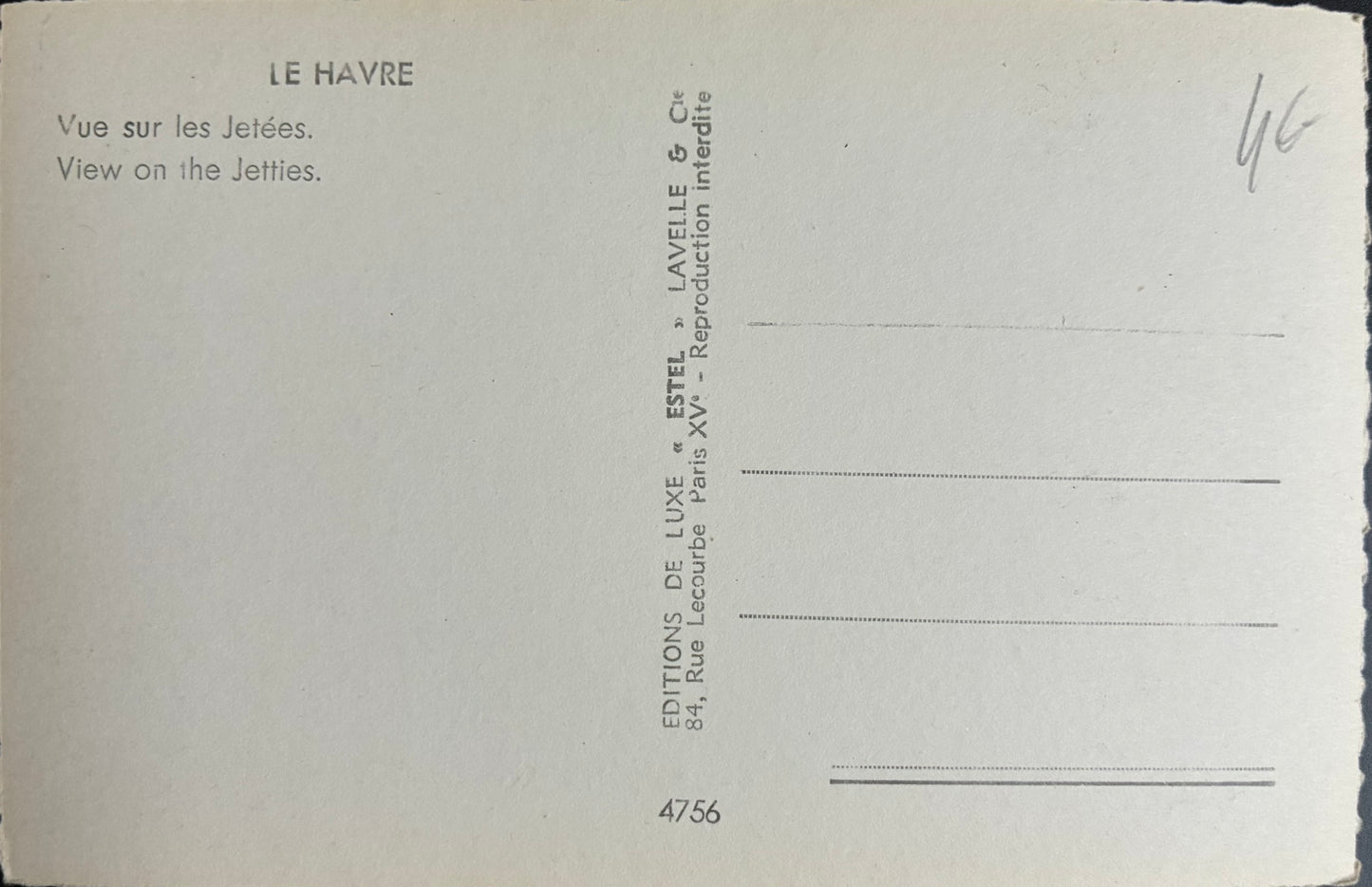 CPA FR76 Le Havre - Vue sur les Jetées Estel