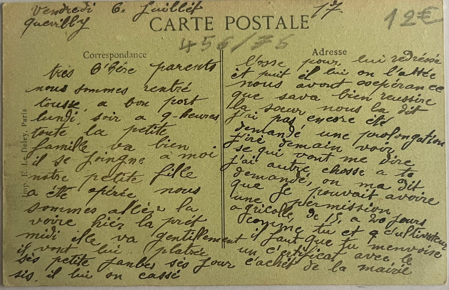 CPA FR76 Rouen - La Nacelle du Transbordeur verso