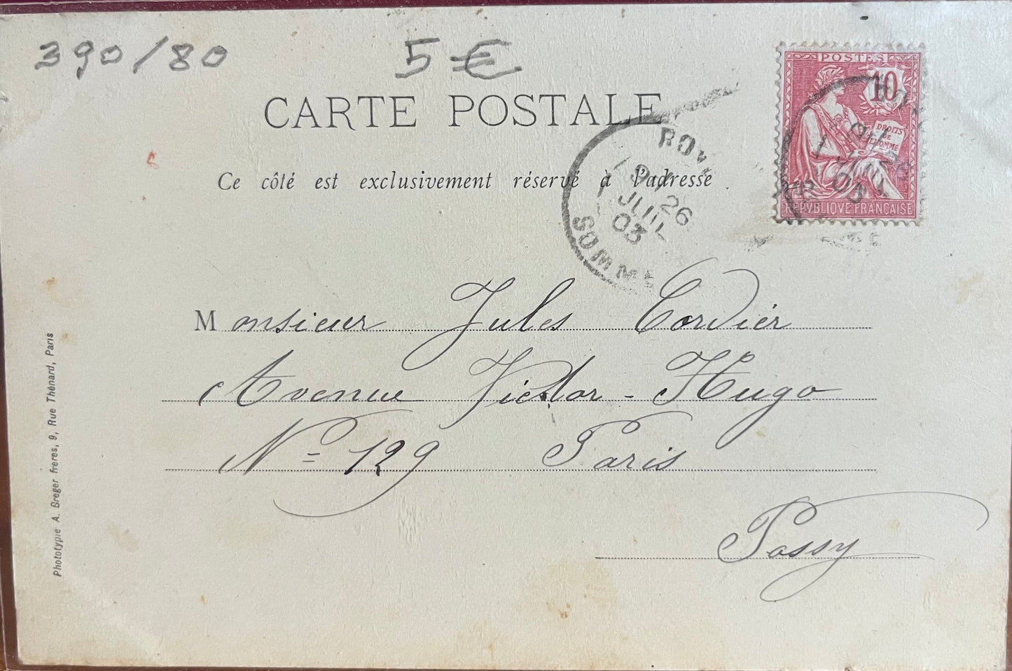 CPA FR80 Roye - Ancienne poste aux chevaux (construite en 1422)