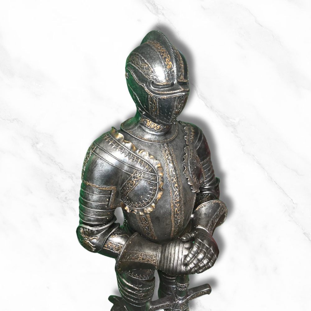 Statue de chevalier en armure – 112 cm en résine