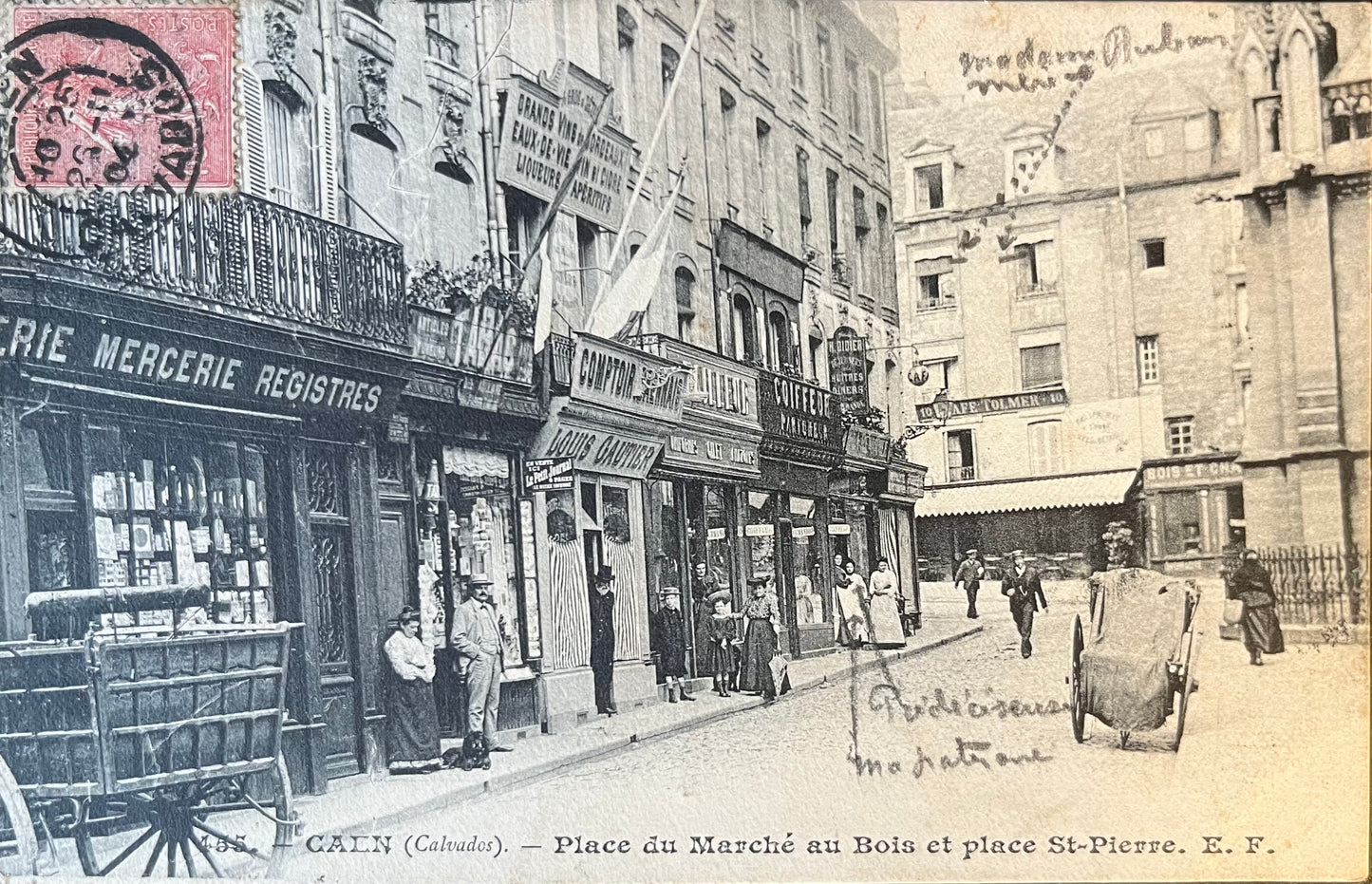 CPA FR14 Caen (Calvados) - Place du Marché au Bois et place St-Pierre