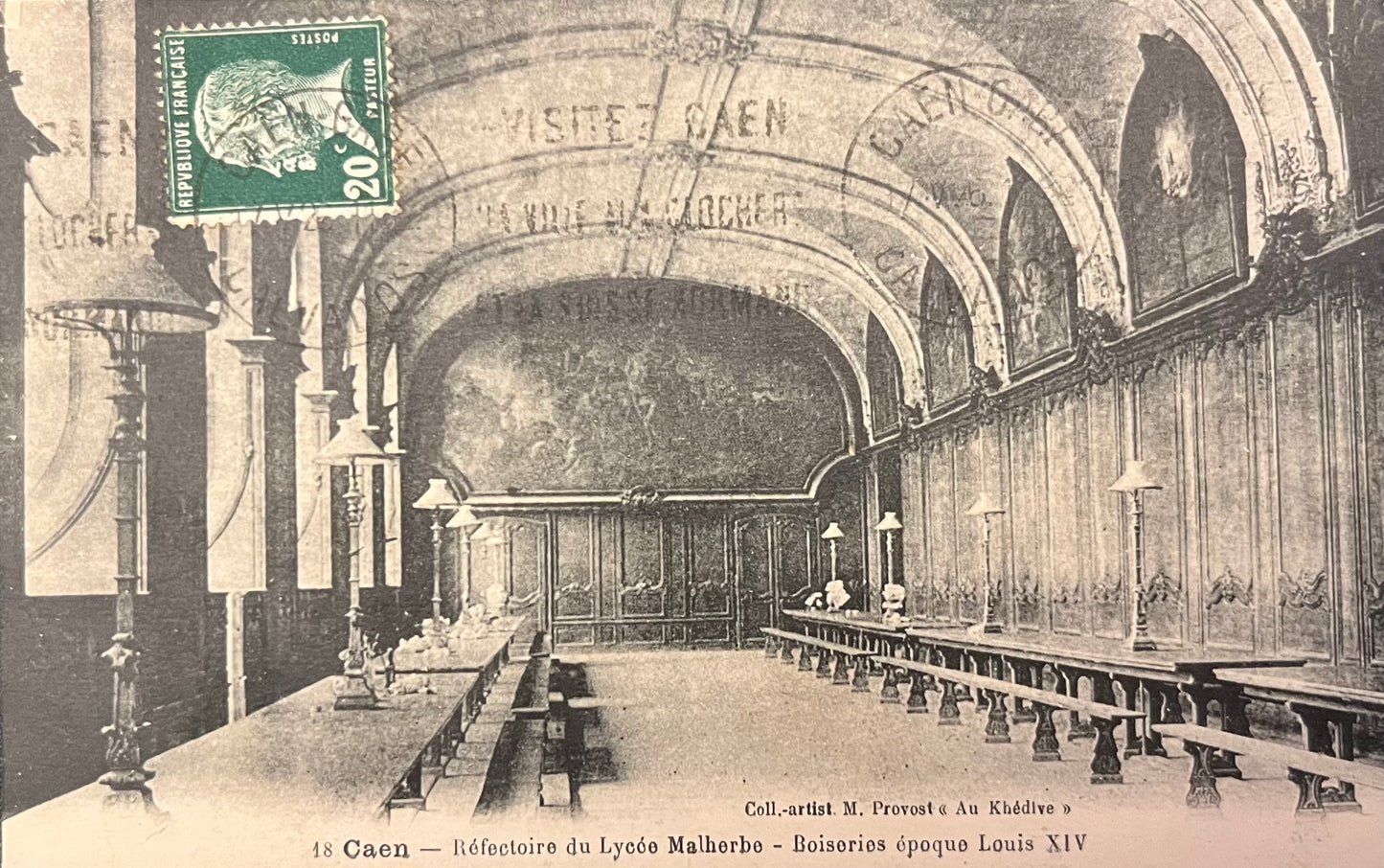 CPA FR14 Caen - Réfectoire du Lycée Malherbe - Boiseries époque Louis XIV