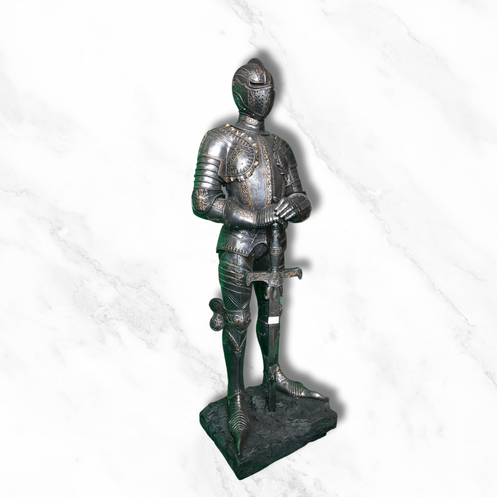 Statue de chevalier en armure – 112 cm en résine