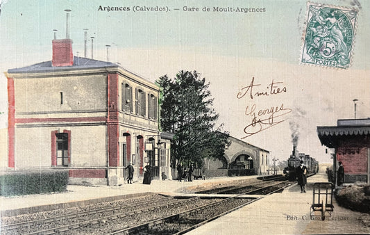 CPA FR14 Argences (Calvados) - Gare de Moult-Argences