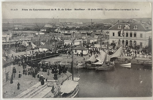 CPA FR14 - Fêtes du Couronnement de ND de Grâce - Honfleur - 19 juin 1918