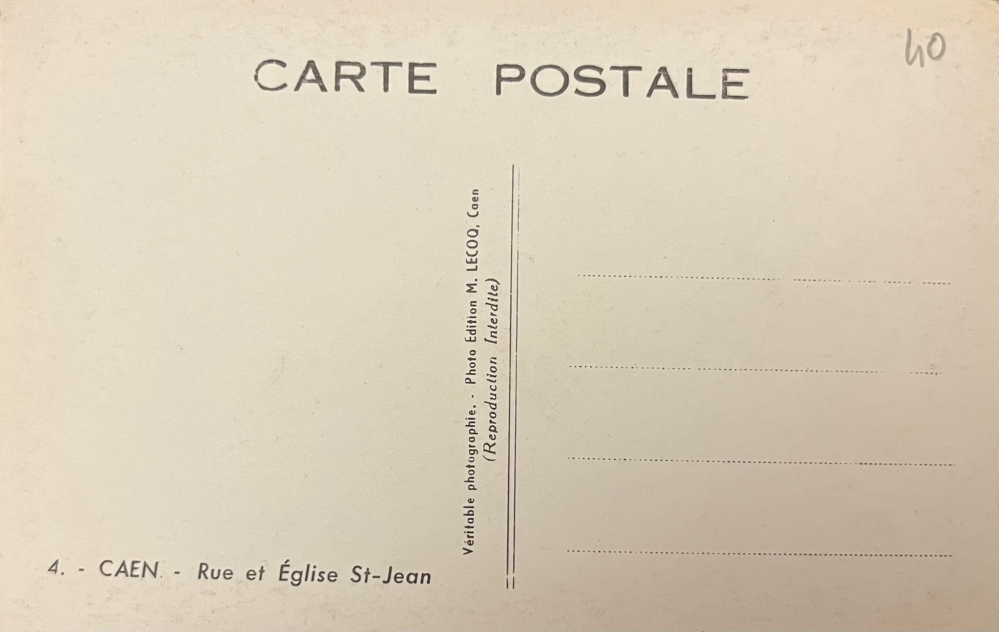 CPA FR14 Caen - Rue et Église Saint-Jean