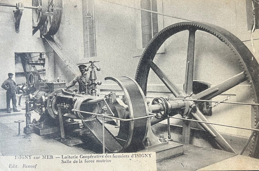 CPA FR14 Isigny-sur-Mer - Laiterie Coopérative des fermiers d'Isigny - Salle de la force motrice