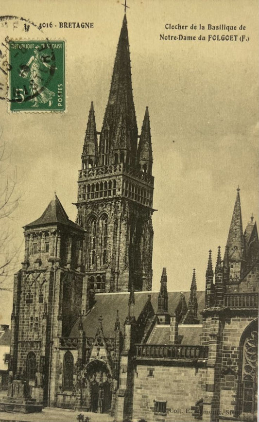CPA FR29 Clocher de la Basilique de Notre-Dame du Folgoët