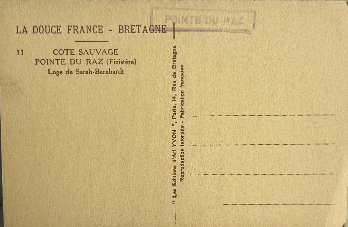 CPA FR29 Côte Sauvage, Pointe du Raz (Finistère) - Loge de Sarah-Bernhardt