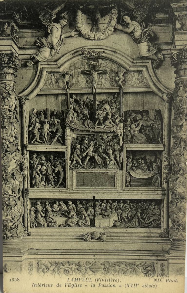 CPA FR29 Lampaul (Finistère) - Intérieur de l'Eglise "la Passion" (XVIIe siècle)