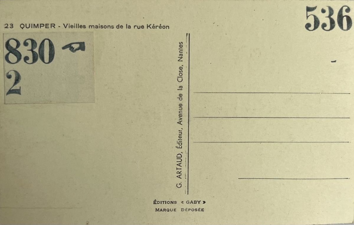 CPA FR29 Quimper - Vieilles maisons de la rue Kéréon