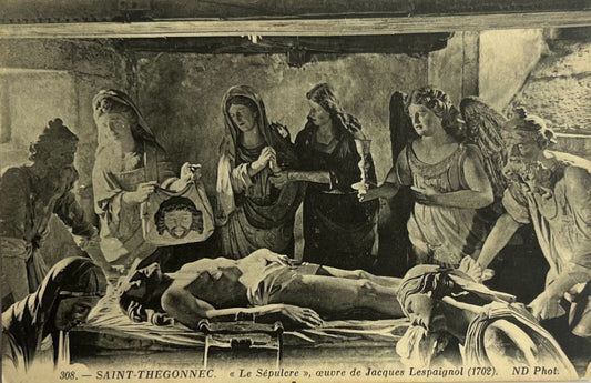 CPA FR29 Saint-Thegonnec - "La Sépulcre", œuvre de Jacques Lespaignol (1702)