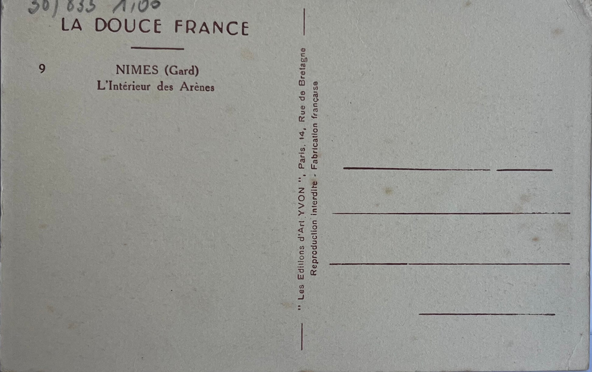 CPA FR30 Nimes (Gard) - L'Intérieur des Arènes