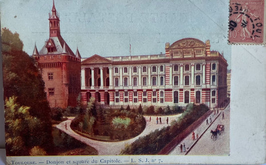 CPA FR31 Toulouse - Donjon et Square du Capitole LSJ