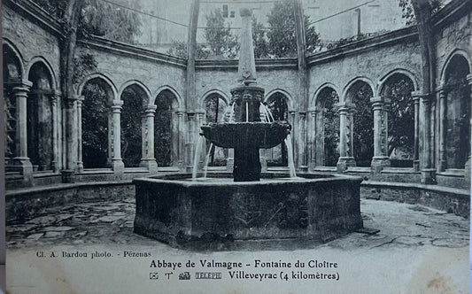 CPA FR34 Villeveyrac - Abbaye de Valmagne - Fontaine du Cloître