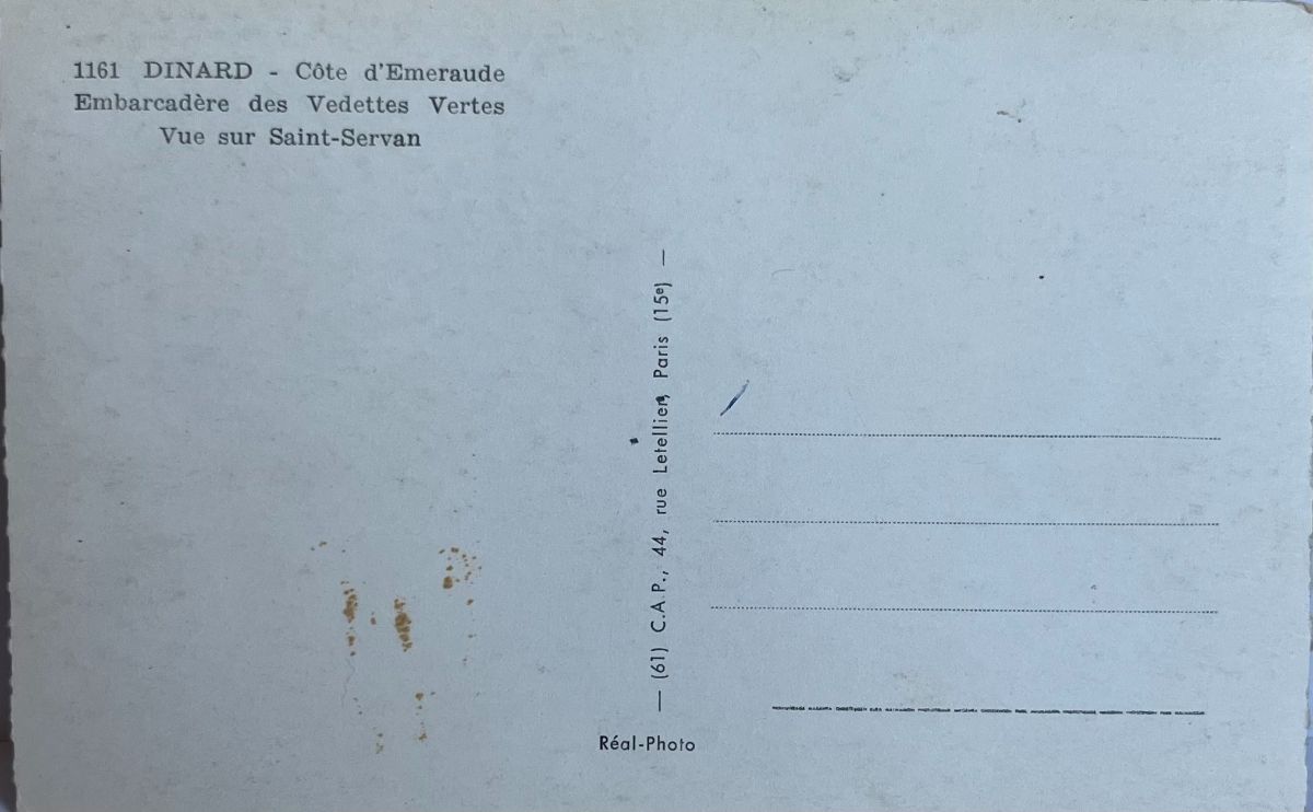 CPA FR35 Dinard - Côte d'Emeraude - Embarcadère des Vedettes Vertes - Vue sur Saint-Servan
