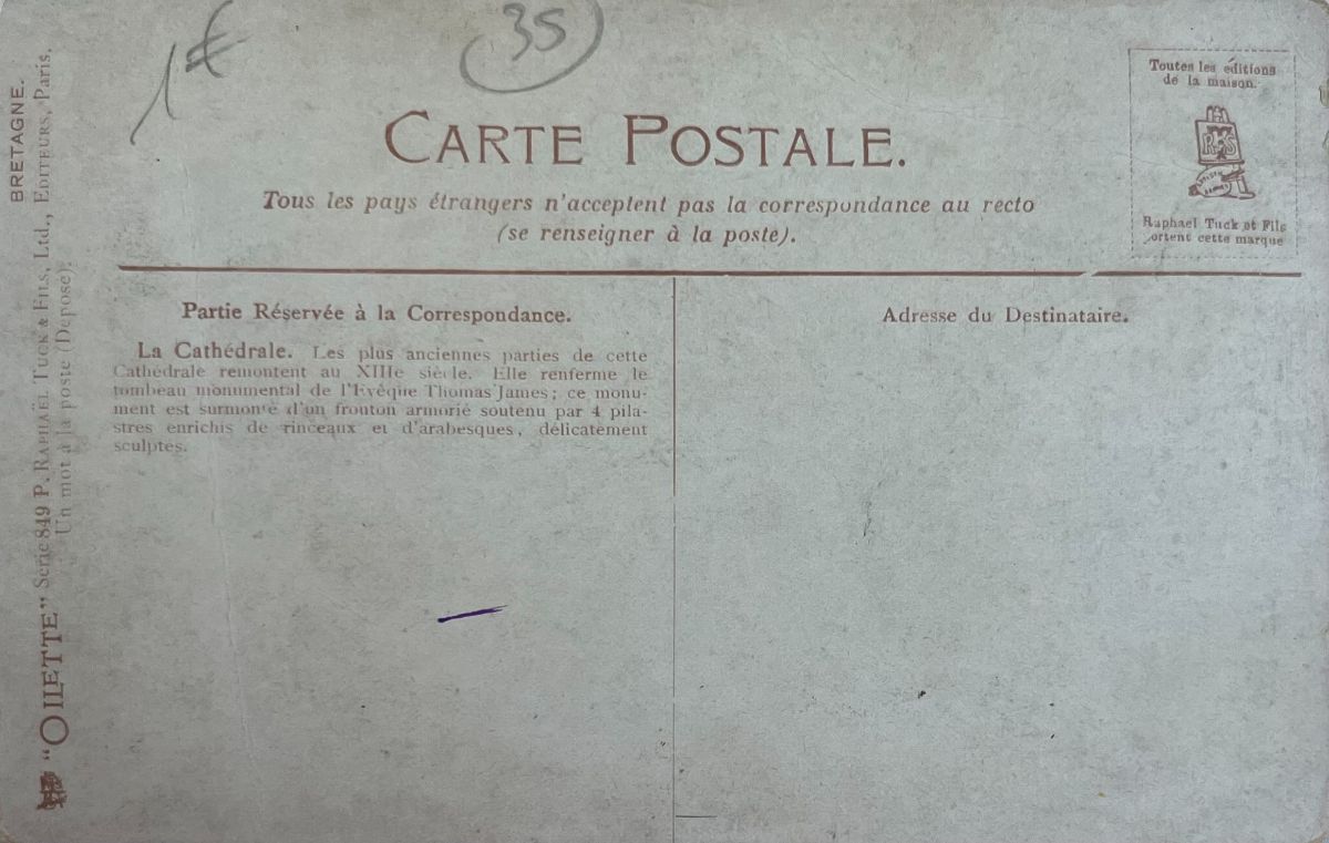 CPA FR35 Dol-de-Bretagne - Cathédrale