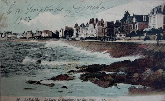 CPA FR35 Paramé - La Digue de Rochebonne par Gros temps LL