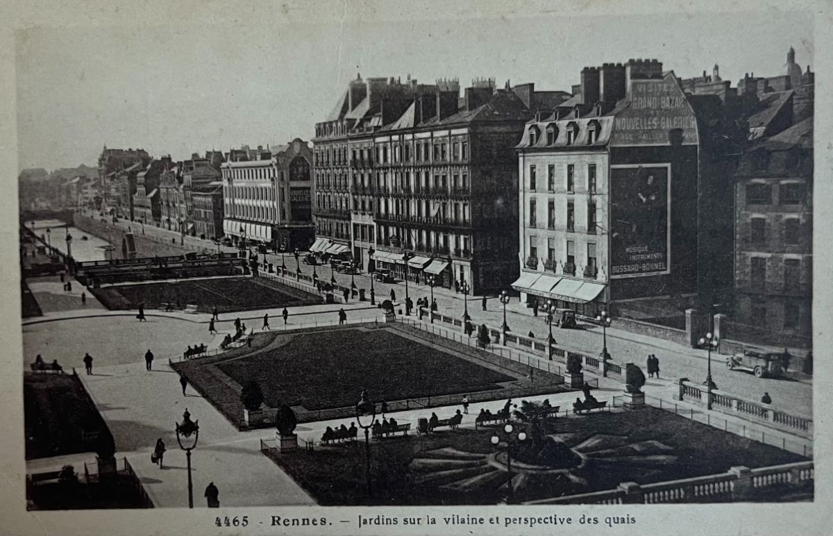 CPA FR35 Rennes - Jardins sur la vilaine et perspective des quais