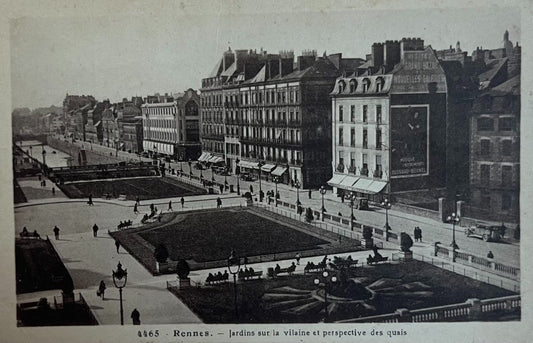 CPA FR35 Rennes - Jardins sur la vilaine et perspective des quais