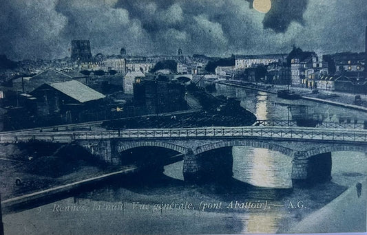 CPA FR35 Rennes - La Nuit - Vue générale (pont Abattoir) AG