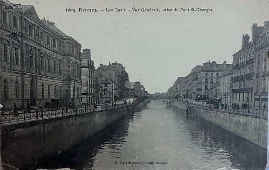 CPA FR35 Rennes - Les Quais - Vue Générale, pris du Pont St-Georges