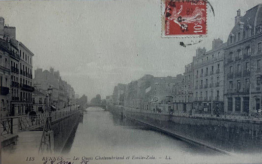 CPA FR35 Rennes - Les Quais Chateaubriand et Emile-Zola LL