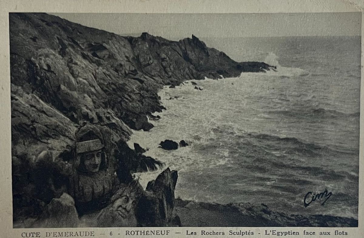 CPA FR35 Rothéneuf - Les Rochers Sculptés - L'Egyptien face aux flots