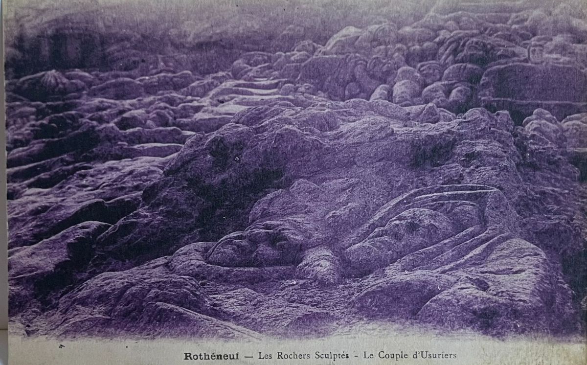 CPA FR35 Rothéneuf - Les Rochers Sculptés - Le Couple d'Usuriers