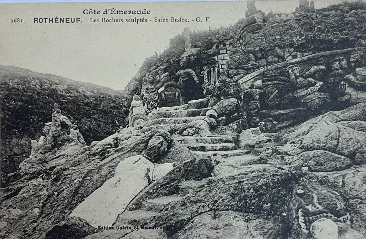 CPA FR35 Rothéneuf - Les Rochers sculptés - Saint Budoc GF - Côte d'Emeraude