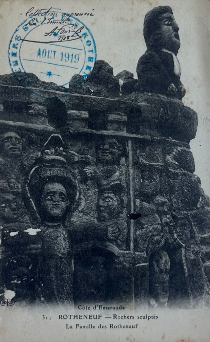 CPA FR35 Rotheneuf - Rochers sculptés - La Famille des Rotheneuf - Côte d'Emeraude