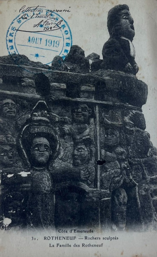 CPA FR35 Rotheneuf - Rochers sculptés - La Famille des Rotheneuf - Côte d'Emeraude
