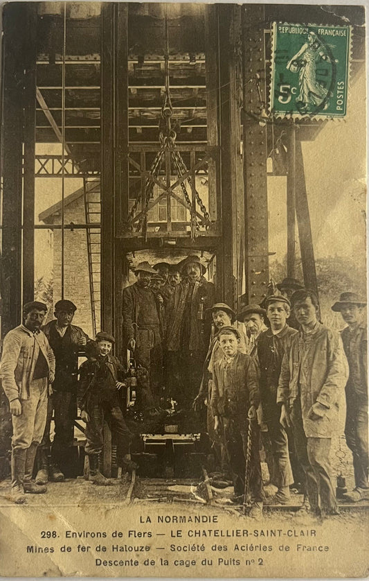 CPA FR61 Environs de Flers - Le Chatellier-Saint-Clair - Mines de fer de Halouze recto