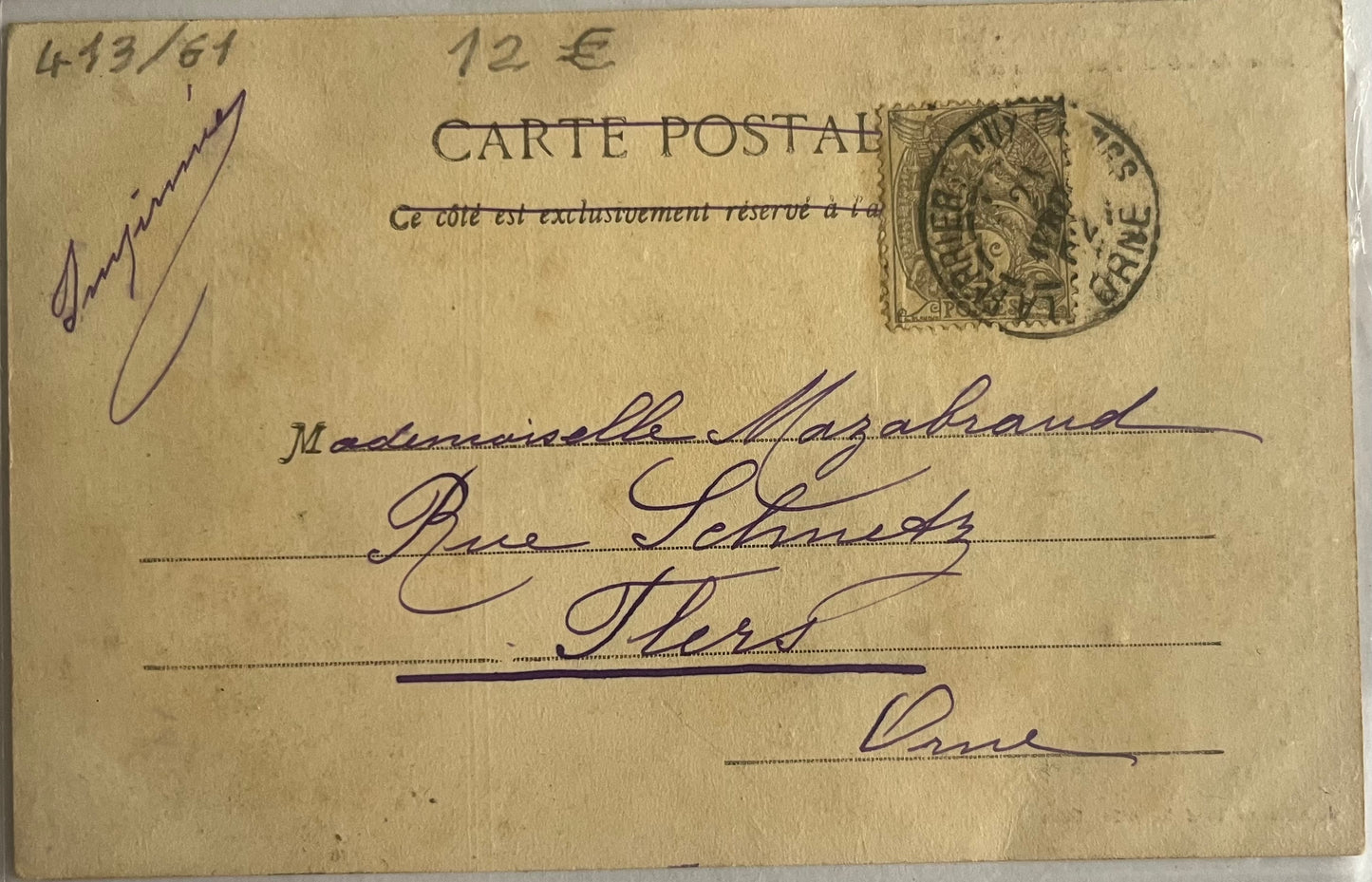 CPA FR61 La Ferrière-aux-étangs - La Fieffe Mines de la Société Denain et Anzin verso