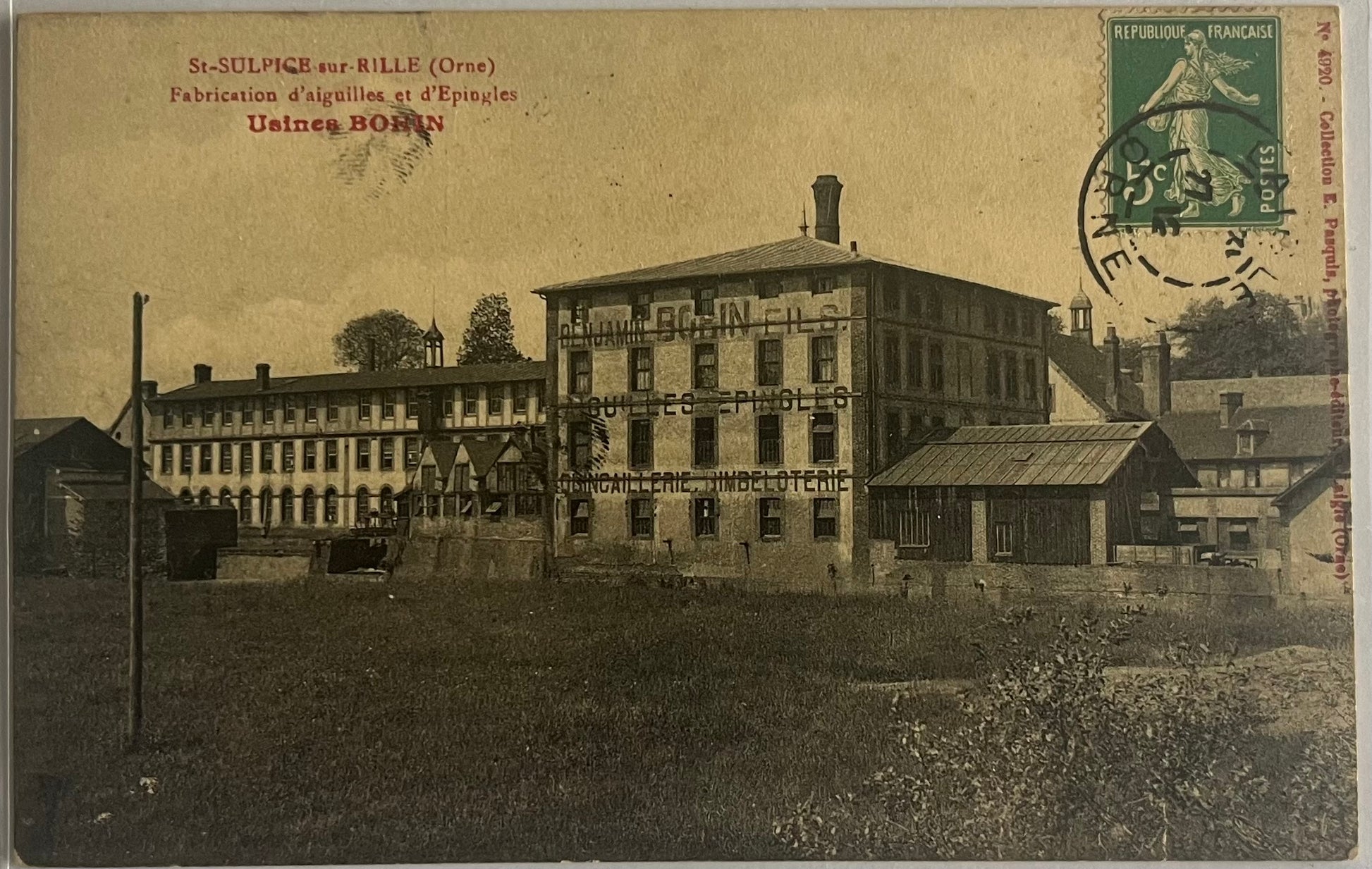 CPA FR61 St-Sulpice-sur-Rille (Orne) - Fabrication d'aiguilles et d'épingles - Usine BOHIN recto