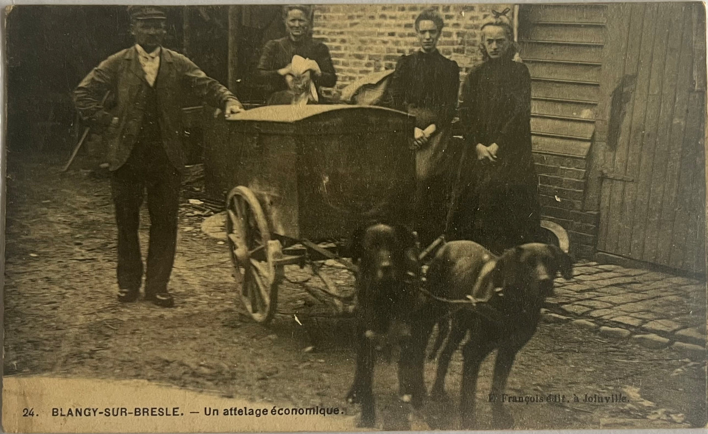 CPA FR76 Blangy-sur-Bresle - Un attelage économique recto