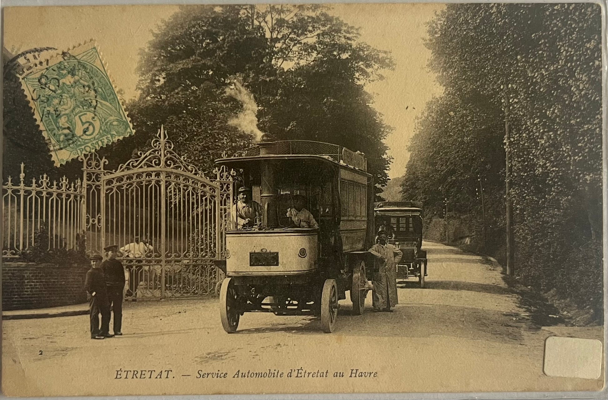 CPA FR76 Etretat - Service Automobile d'Etretat au Havre recto
