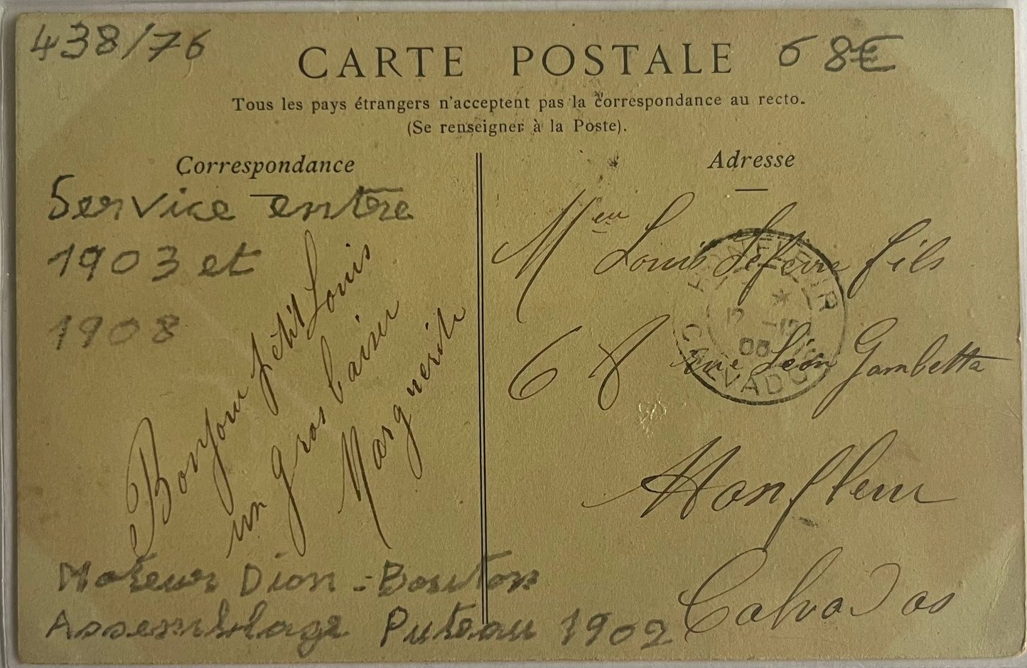 CPA FR76 Etretat - Service Automobile d'Etretat au Havre