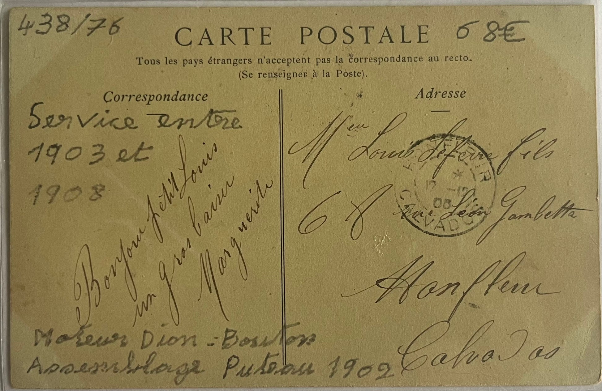 CPA FR76 Etretat - Service Automobile d'Etretat au Havre