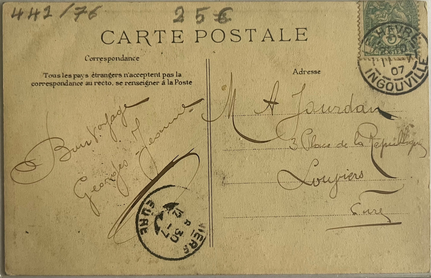 CPA FR76 Gare du Havre - Accident du 17 juin 1907 verso